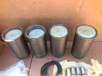 You get a set of four liners with o-rings, pistons, piston pins and cylinder rings. Might be for a D...