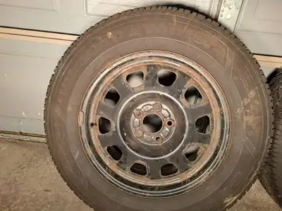 Set of 4 Good Year Ultragrip snow tires. Tires were used for 4 winters, and have approximately 50% g...