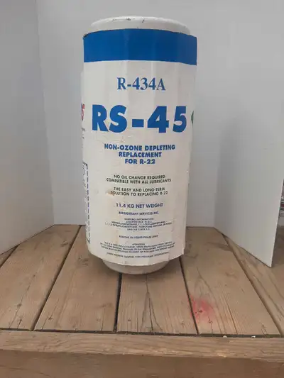 1 tank RS 45 (R434A) Refrigerant for sale, new and factory sealed. Great drop-in replacement for R22...