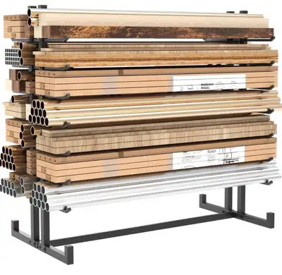 Heavy-Duty 7-Tier Lumber Storage Rack – 2000 lb Capacity (Black) ⸻ ⭐ Description: Take control of yo...