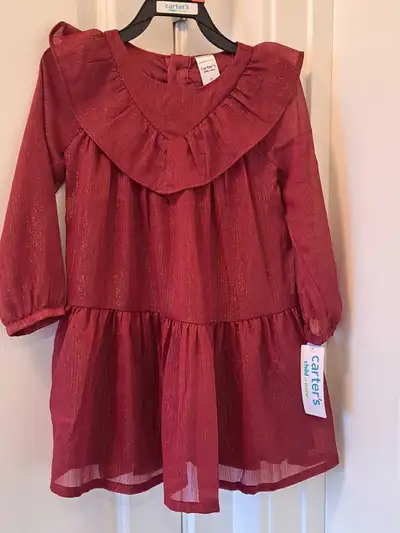 Brand New Carter's Toddler Girl Chiffon Ruffle Dress ; 2T & 3T, View more