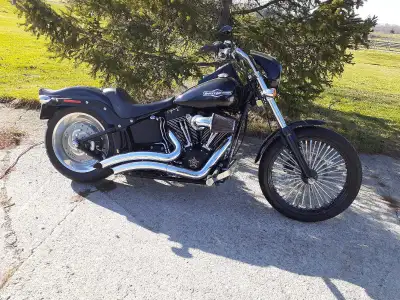 Screaming Eagle Breather Vance & Hine Exhaust Led Headlight & Tailight Fat Spoke Front Wheel Leather...