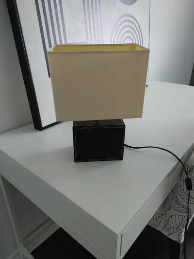 Table Lamp (faux black leather), View more