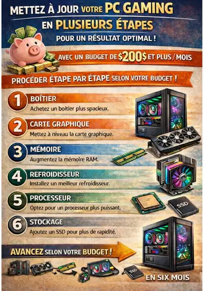 Upgrade PC Gaming – Étape par étape selon votre budget, View more