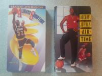 2 CASSETTES VHS DE BASKETBALL VINTAGES JORDAN / JOHNSON