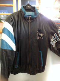 Vintage Starter San Jose Sharks Leather Jacket