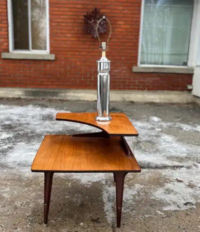Une belle grande lampe vintage chromée 1970 chrome lamp, View more