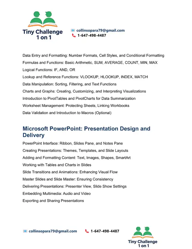 1 ON 1  - MICROSOFT OFFICE COURSE FROM BEGINNER TOADVANCED64520052543747122