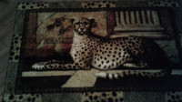 Cheetah rug 30 inches by 50 inches Exceptional shape. CLEAN>