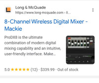 Mackie prodx8 mixer $280 firm
