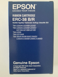 Brand New EPSON ERC38BR Ribbon Cartridge B/R for Epson ERC-38
