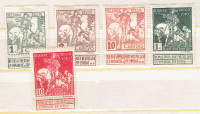 BELGIQUE. SET de 5 timbres MINT avant la 2ème guerre mondiale.