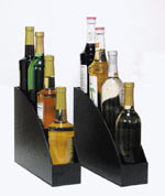 Four bottles curved syrup rack.