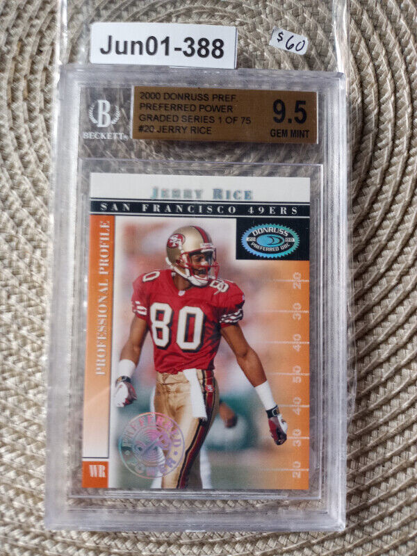 2000 Donruss Preferred Power Jerry Rice Graded Series BGS 9.5 in Arts & Collectibles in St. Catharines