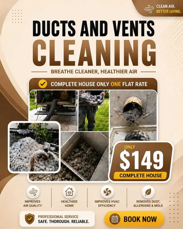 $149 Air Duct Cleaning - No Hidden Fees 