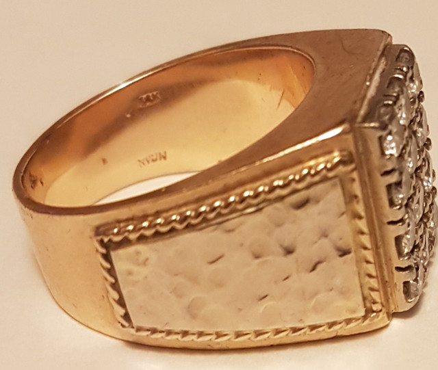 Mens 14k gold diamond ring in Jewellery & Watches in Grande Prairie - Image 3