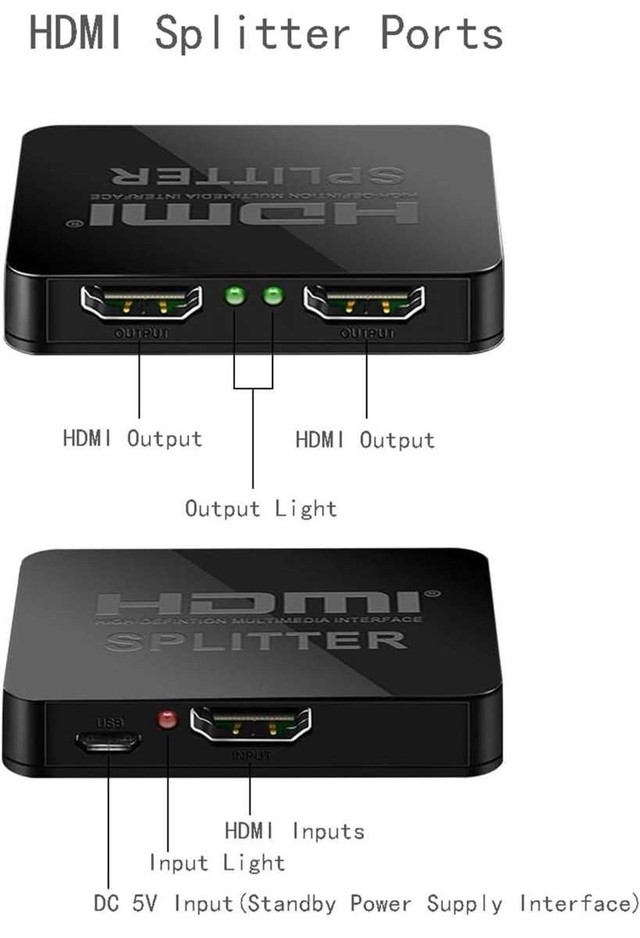 NEW 4K HDMI Splitter 1in 2out in General Electronics in Edmonton - Image 2
