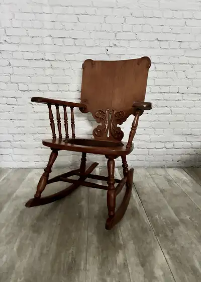 antique pressback rocking chair , View more