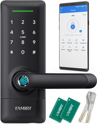Smart Door Handle Biometric Fingerprint keyless Entry APP Contro