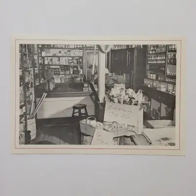Capture a piece of agricultural history with this evocative photograph titled "Poultry Products Merc...