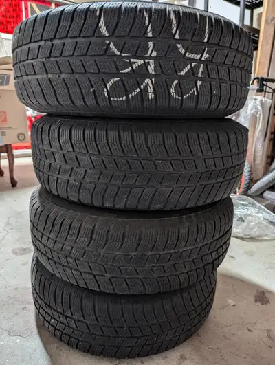 4 Barum Polaris-3 four 4x4 Winter tires 225/70 R16 103T with steel rims, at 7/32" depth Radial Tubel...