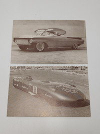 Vintage Custom Car Promotional Show Cards Screamliner & Ultimus
