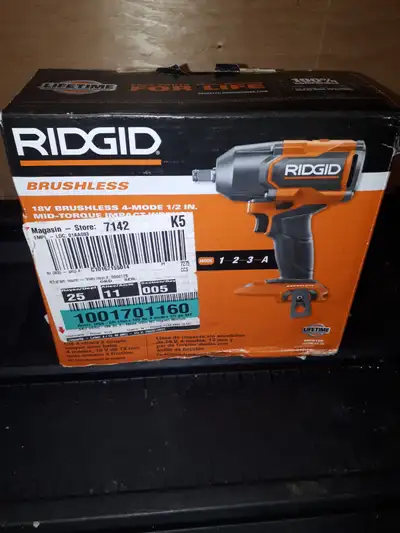 Ridgid 18V impact wrench 4 speed control new never opened, View more