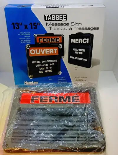 Tabbee – Trousse de pancarte Open/Closed - Affichage Display, View more