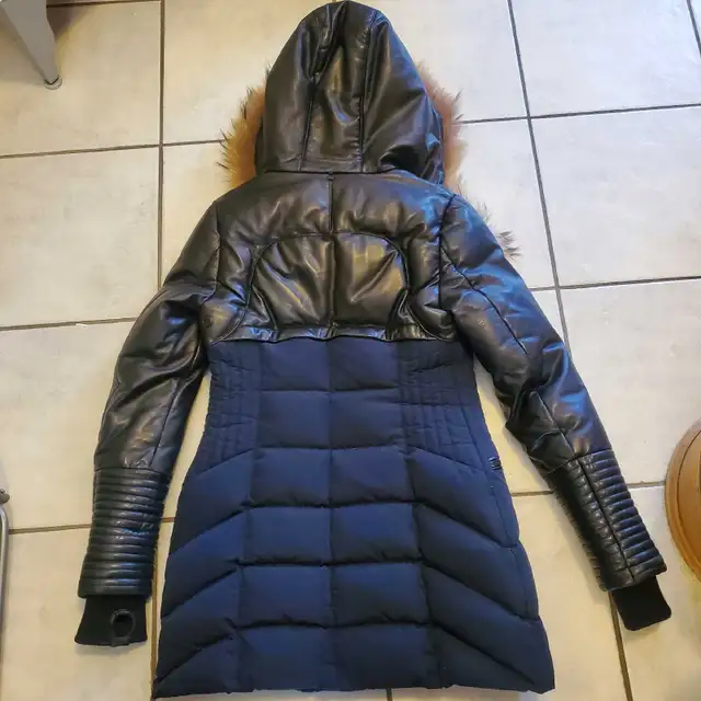 Rudsak Jacket Full Length With Leather and Real Fur in Women's - Tops & Outerwear in Markham / York Region - Image 3