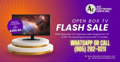 FLASH SALE: Open Box TVs: Smart TV, Samsung TV, LG TV & MORE, View more