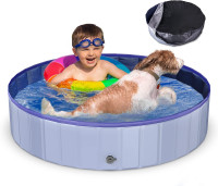 FunYole - 63" Foldable Kids and Pets Pool, Portable Hard Plastic