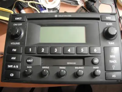 used but in great condition. Fits older model VW from 2001 to 2009 and maybe more. Has working cd pl...