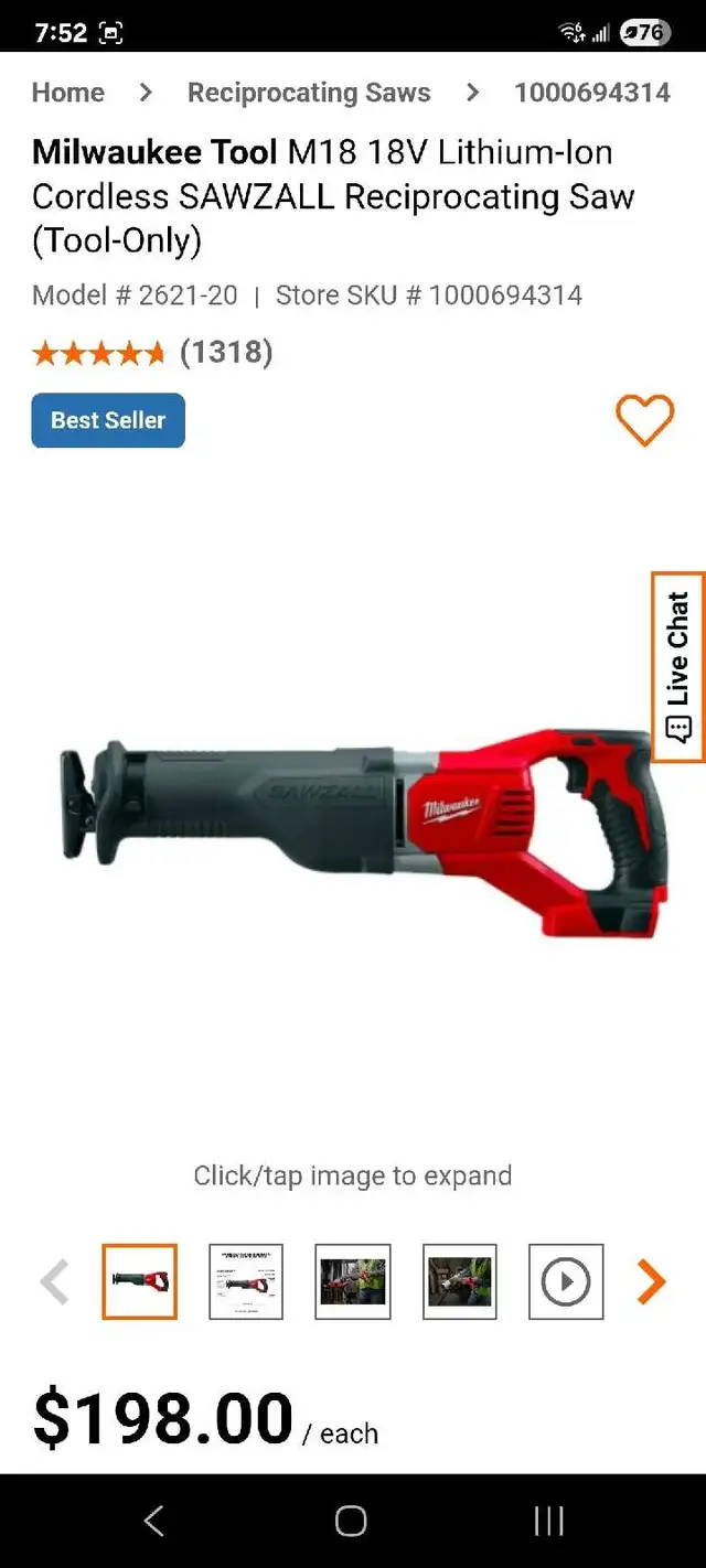 Milwaukee 2621-20 sawzall reciprocating saw  in Power Tools in Oakville / Halton Region - Image 11