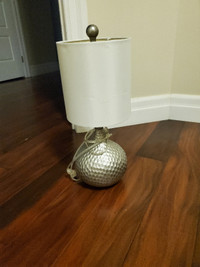 Silver Hammered Table Lamp
