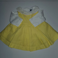 Janie & Jack Baby Girls 2pc Jumper Dress & Onesie Set 0-3 Months