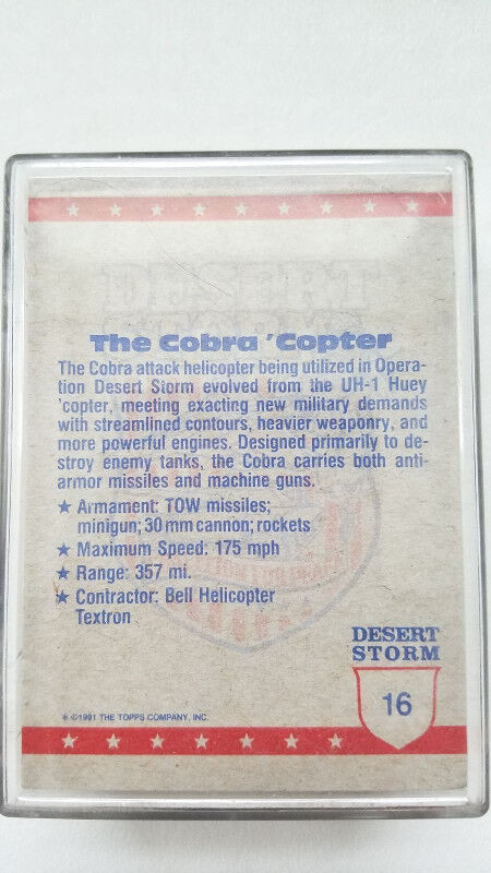 TOPPS DESERT STORM SERIES 1 -88 TRADING CARD SET + 22 STICKERS dans Art et objets de collection  à Longueuil/Rive Sud - Image 2