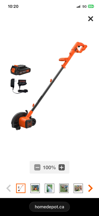 Black+Decker 20V MAX Cordless Lawn Edger Kit, View more