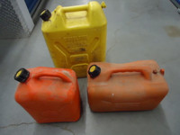 3 large jerry cans, gasoline cans, diesel gas cans