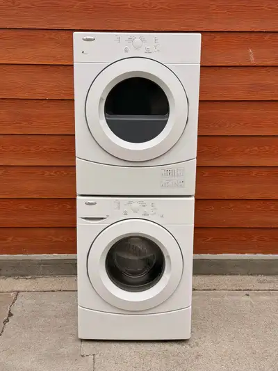Whirlpool Front Load Washer & Dryer Set (Stackable) – 27”, View more