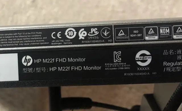 HP M22f FHD Monitor in Monitors in Oshawa / Durham Region - Image 3