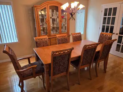 Wood table and buffet, View more