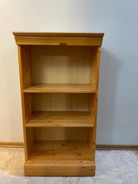 Solid pine bookcase with adjustable shelves