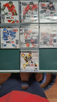 Jeux NHL 2009 à 2015 pour PS3.