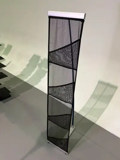 FREE-STANDING RUBBER MESH MAGAZINE STAND/LITERATURE RACK, View more