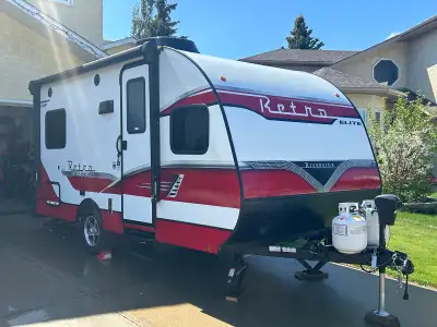 Bought new in 2025. 16.5 feet suv towable travel trailer. 2800lbs dry. We towed with a Subaru Outbac...
