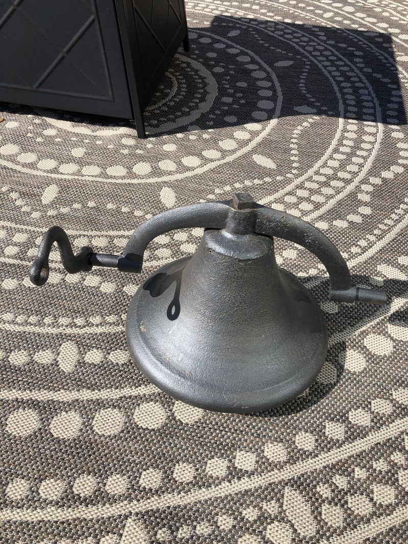 Farm / School Cast Iron Bell - 15 Inch for sale  