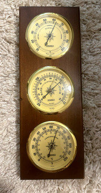 Barometer Thermometer Hygrometer Analog Weather Station,3 in 1