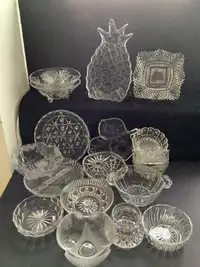 Vintage Pressed Glass Small Bowls, 2 for $5 or $3 each, see pics
