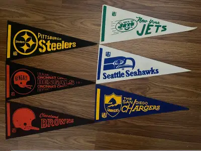 Vintage NFL Mini Pennants, View more