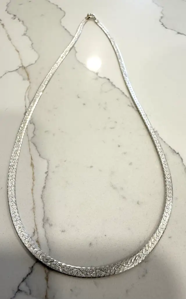 925 Silver Necklace. Made in Italy. 16” stamped. 6.4 gram in Jewellery & Watches in Ottawa - Image 7